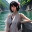 读者晓语头像，女性，浅色背景，书虫形象